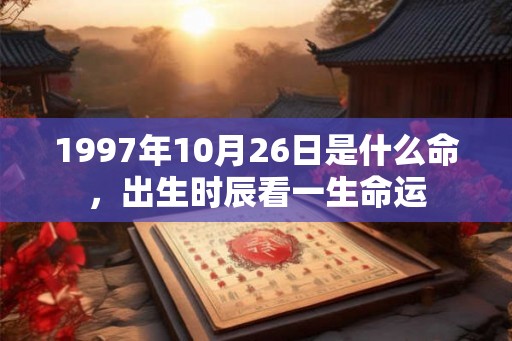 1997年10月26日是什么命，出生时辰看一生命运