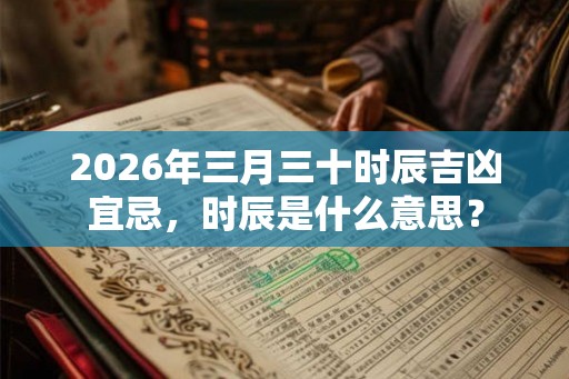 2026年三月三十时辰吉凶宜忌,时辰是什么意思? 2026年三月三十时辰吉凶宜忌,时辰是什么意思?
