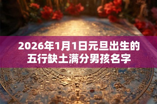 2026年1月1日元旦出生的五行缺土满分男孩名字