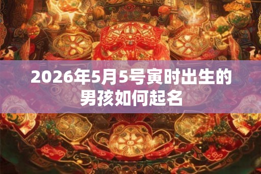2026年5月5号寅时出生的男孩如何起名