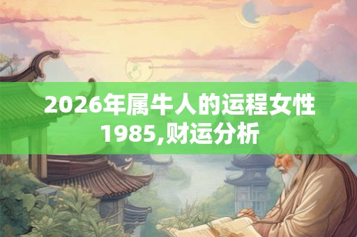 2026年属牛人的运程女性1985,财运分析