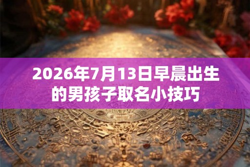 2026年7月13日早晨出生的男孩子取名小技巧