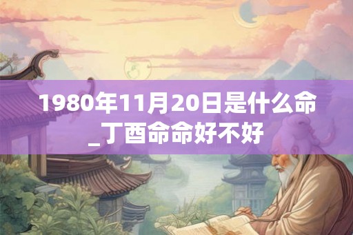 1980年11月20日是什么命_丁酉命命好不好
