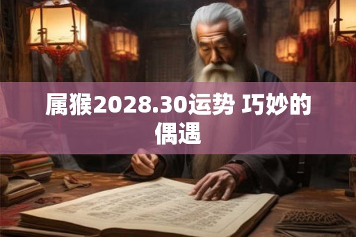 属猴2028.30运势 巧妙的偶遇