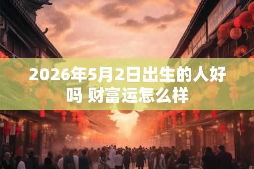 2026年5月2日出生的人好吗 财富运怎么样 2026年5月2日出生的人好吗 财富运怎么样