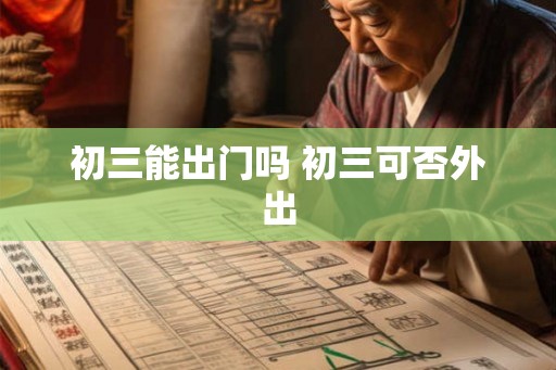 初三能出门吗 初三可否外出