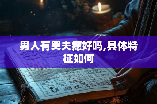 男人有哭夫痣好吗,具体特征如何