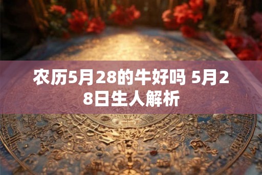 农历5月28的牛好吗 5月28日生人解析