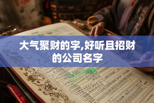 大气聚财的字,好听且招财的公司名字