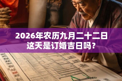 2026年农历九月二十二日这天是订婚吉日吗? 2026年农历九月二十二日这天是订婚吉日吗?