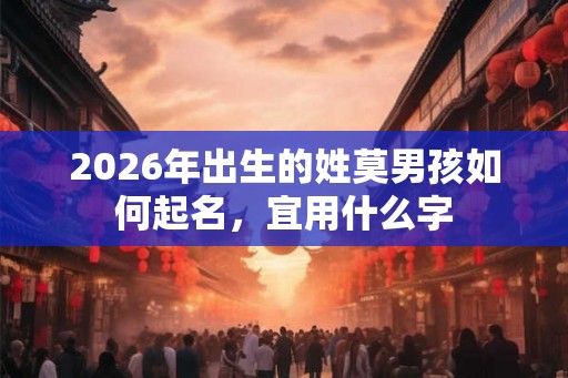 2026年出生的姓莫男孩如何起名,宜用什么字 2026年出生的姓莫男孩如何起名,宜用什么字