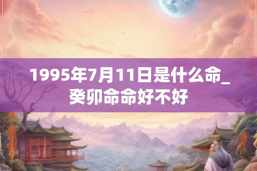 1995年7月11日是什么命_癸卯命命好不好