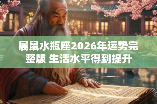 属鼠水瓶座2026年运势完整版 生活水平得到提升