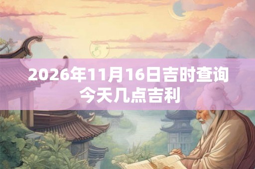 2026年11月16日吉时查询 今天几点吉利