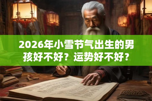 2026年小雪节气出生的男孩好不好？运势好不好？