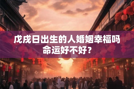 戊戌日出生的人婚姻幸福吗命运好不好？