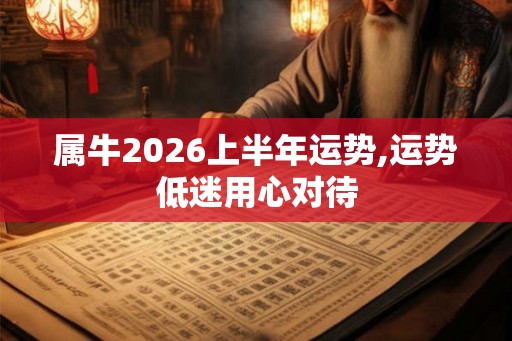 属牛2026上半年运势,运势低迷用心对待