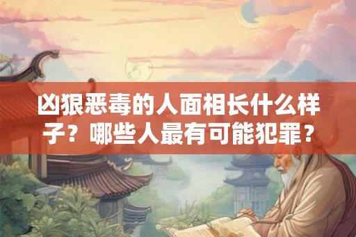 凶狠恶毒的人面相长什么样子?哪些人最有可能犯罪? 凶狠恶毒的人面相长什么样子?哪些人最有可能犯罪?