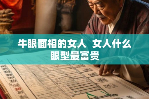 牛眼面相的女人  女人什么眼型最富贵