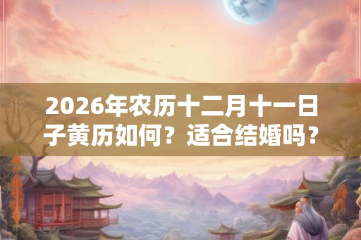 2026年农历十二月十一日子黄历如何？适合结婚吗？