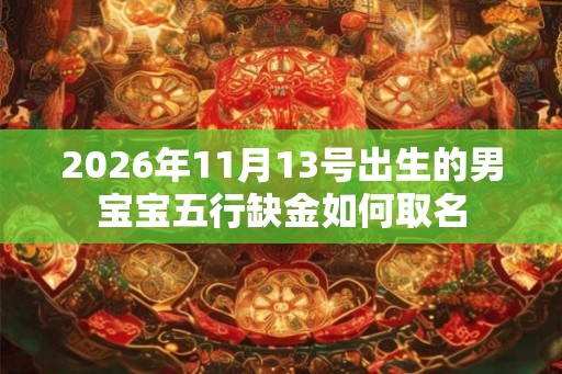 2026年11月13号出生的男宝宝五行缺金如何取名