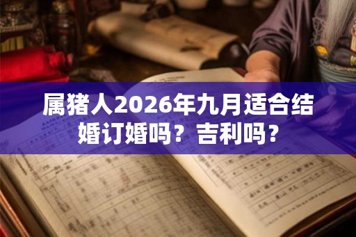 属猪人2026年九月适合结婚订婚吗？吉利吗？