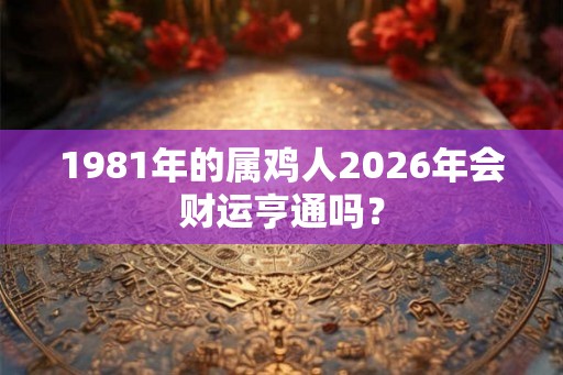 1981年的属鸡人2026年会财运亨通吗？