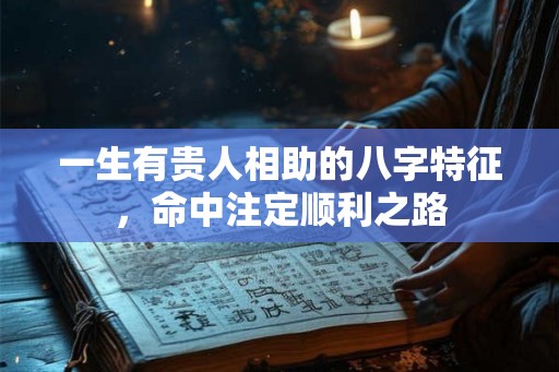 一生有贵人相助的八字特征，命中注定顺利之路