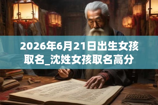 2026年6月21日出生女孩取名_沈姓女孩取名高分 2026年6月21日出生女孩取名_沈姓女孩取名高分