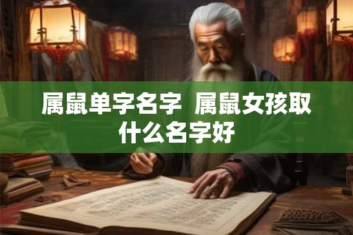 属鼠单字名字  属鼠女孩取什么名字好