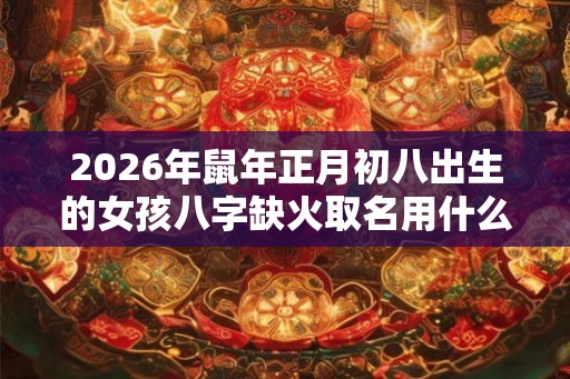2026年鼠年正月初八出生的女孩八字缺火取名用什么字好？