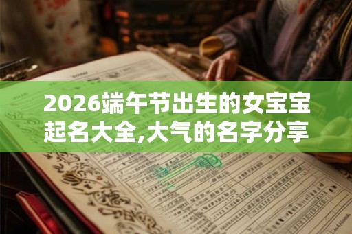 2026端午节出生的女宝宝起名大全,大气的名字分享 2026端午节出生的女宝宝起名大全,大气的名字分享