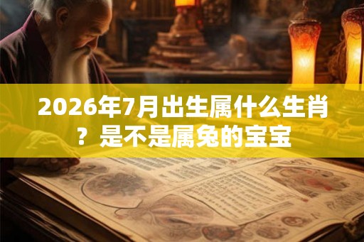 2026年7月出生属什么生肖?是不是属兔的宝宝 2026年7月出生属什么生肖?是不是属兔的宝宝