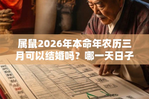 属鼠2026年本命年农历三月可以结婚吗？哪一天日子合适？