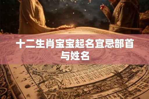 十二生肖宝宝起名宜忌部首与姓名