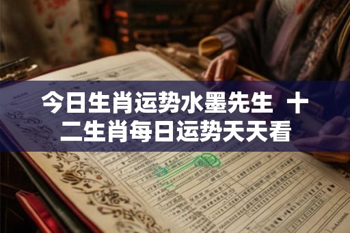 今日生肖运势水墨先生  十二生肖每日运势天天看