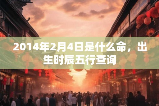 2014年2月4日是什么命,出生时辰五行查询 2014年2月4日是什么命,出生时辰五行查询