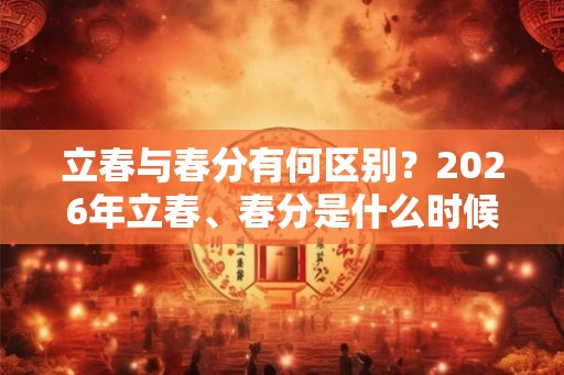 立春与春分有何区别？2026年立春、春分是什么时候？