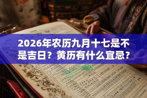 2026年农历九月十七是不是吉日?黄历有什么宜忌? 2026年农历九月十七是不是吉日?黄历有什么宜忌?