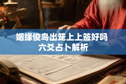 姻缘俊鸟出笼上上签好吗 六爻占卜解析