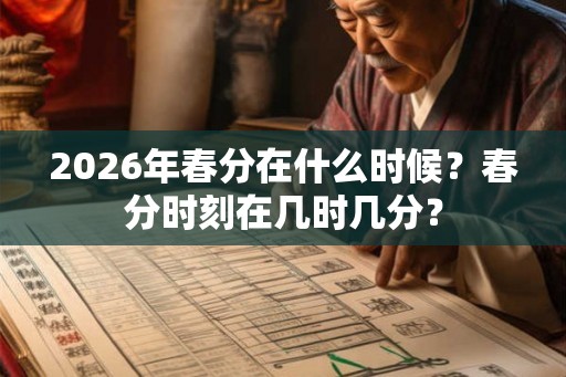 2026年春分在什么时候？春分时刻在几时几分？