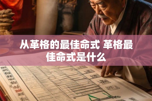 从革格的最佳命式 革格最佳命式是什么