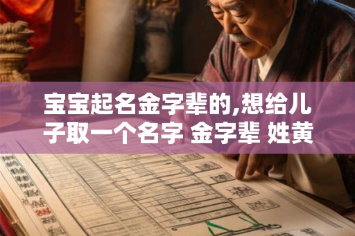 宝宝起名金字辈的,想给儿子取一个名字 金字辈 姓黄 宝宝起名金字辈的,想给儿子取一个名字 金字辈 姓黄