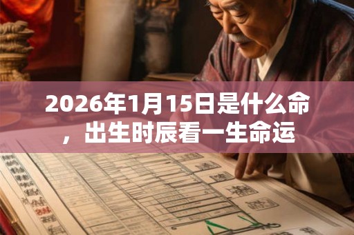 2026年1月15日是什么命，出生时辰看一生命运