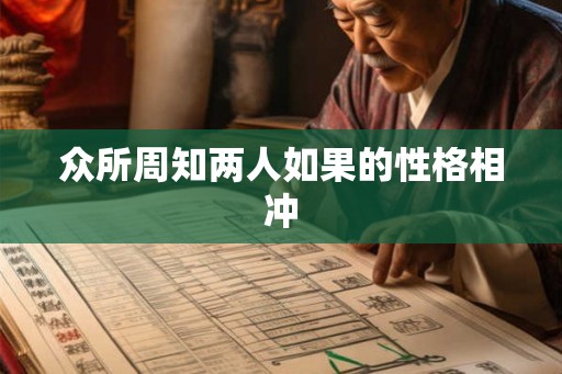 众所周知两人如果的性格相冲