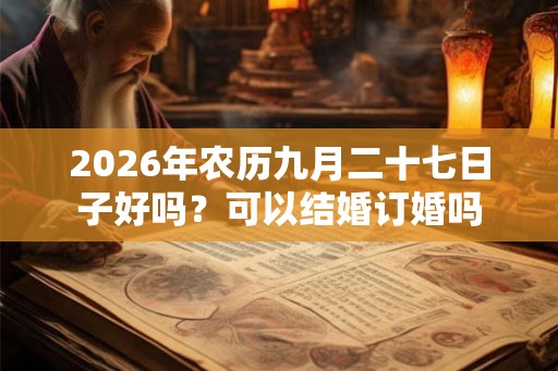 2026年农历九月二十七日子好吗？可以结婚订婚吗