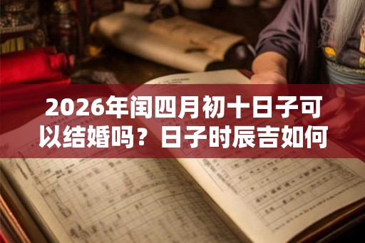 2026年闰四月初十日子可以结婚吗？日子时辰吉如何？