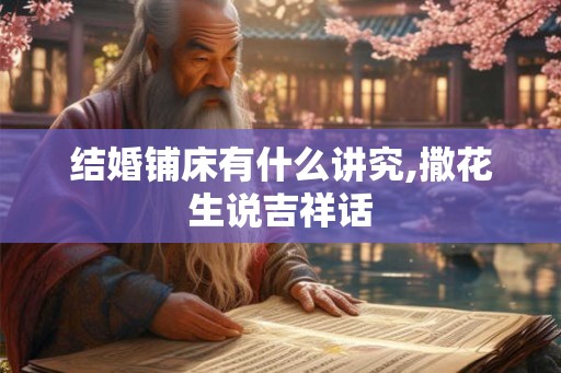 结婚铺床有什么讲究,撒花生说吉祥话