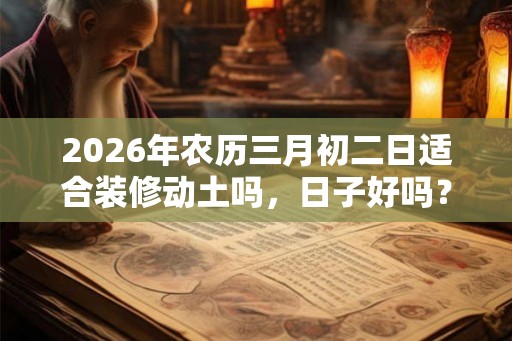 2026年农历三月初二日适合装修动土吗，日子好吗？