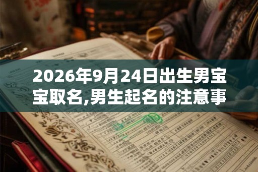 2026年9月24日出生男宝宝取名,男生起名的注意事项 2026年9月24日出生男宝宝取名,男生起名的注意事项